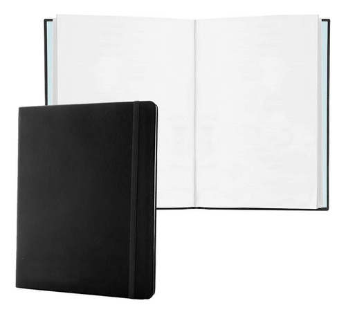 Cuaderno Tipo Moleskine Con Elástico Hojas Lisas - Caissa  