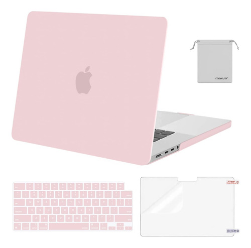Funda Rígida Mosiso Para Macbook Pro 16  2485 Rose Quartz