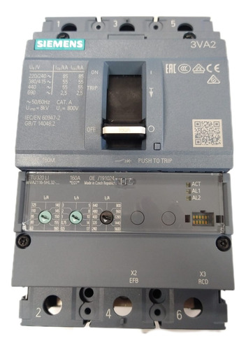 3va2116-5hl32-0aa0 Siemens Interruptor Automático 3va2 160a