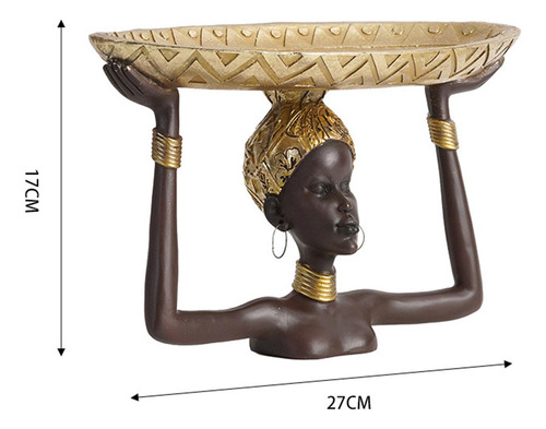 Bandeja De Estatua De Mujer Tribal, Mesa De Resina Humana