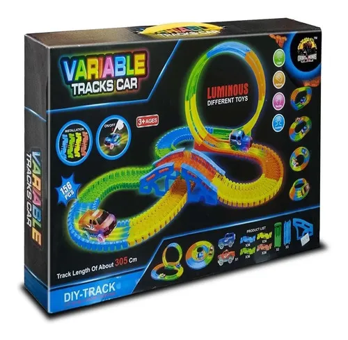 comprar Pista Con Auto Luminoso 158 Piezas Variable Tracks Color Multicolor