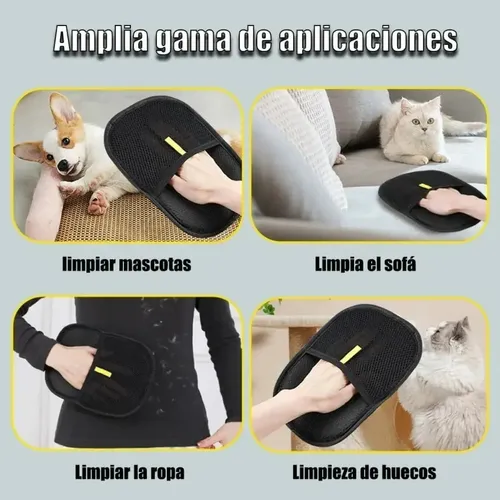 Guante Removedor De Pelo Para Gatos X2 Piezas 2pc/black Hair Removal Glove