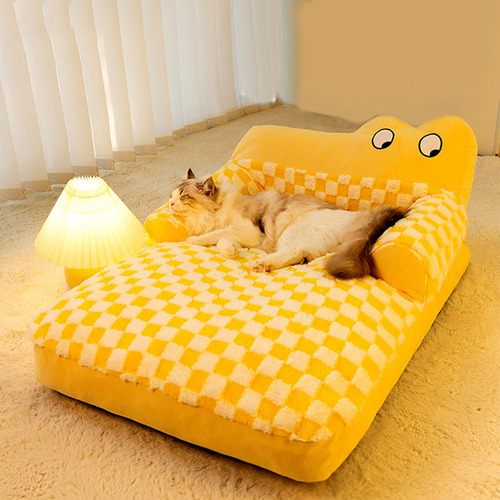 Sofá De Felpa Para Perro, Cama De Gato Lavable 50cmx40cm