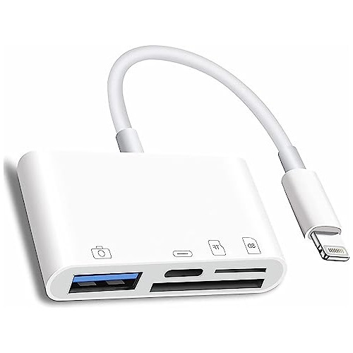 Lector De Tarjetas Lightning A Sd Y Adaptador De Cámara Usb 