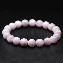 Brazalete De Cuentas De Piedra Natural De Kunzita Para Mujer