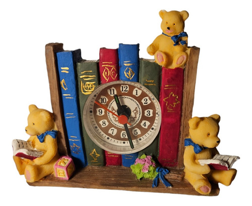 Reloj De Mesa Infantil (biblioteca C/ Ositos) Cod. 95216