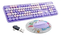 Comprar Seaciyan Combo Teclado Y Mouse Inalámbricos, Linda Y Máquina