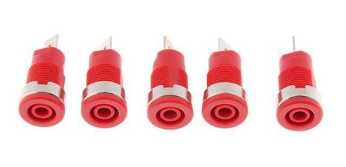 2x5pcs 4 Mm Banana Plug Montaje En Panel Enchufe De Poste De