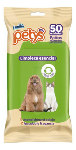 Petys Paños Húmedos Esencial X 50 Und