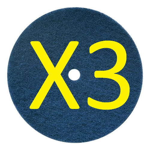 Rueda De Fibra Azul Grano Medio 6x1/2 3 Pzs Austromex 682