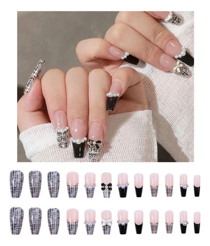 Uñas Postizas Pegamento De Uñas Postizas Decoradas Color Z157