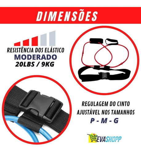 Cinta Levanta Bumbum Elastico Exercicios Gluteos Pernas 20lb