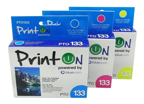 Cartucho De Tinta Epson Stylus #133 Colores Y Negro Printon