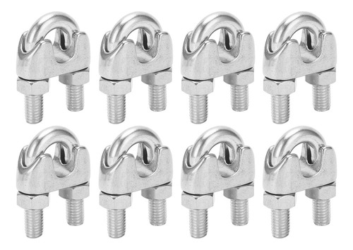 8 Clips De Cable De Acero Inoxidable M10 De 3/8 Pulgadas