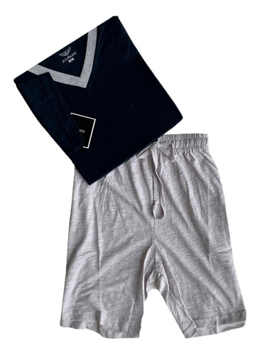 Imagen 6 de 6 de Pijama Para Hombre Conjunto Playera Y Bermuda Alfani Premium