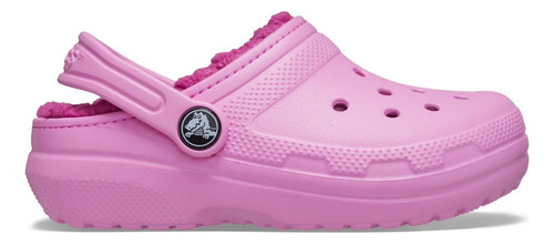 Crocs Classic Lined Clog Rosa Infantil Zuecos Pantuflas