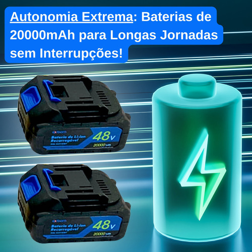 Lixadeira Eletrica Esmerilhadeira Angular A Bateria 48v