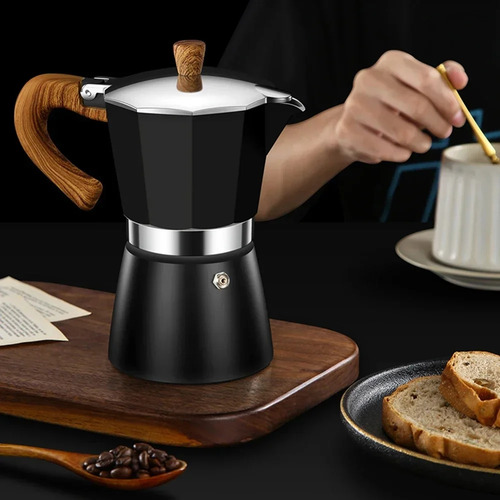 3/6 Tazas De Espresso Eléctrico Vintage Con Mango De Madera