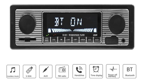 Radio Estéreo Mp3 Con Bluetooth Y Usb Vintage Retro Coche