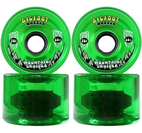 Bigfoot Longboard Wheels 2.992 in 80a Shr Mountain Cruisers