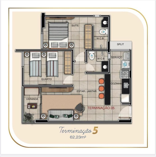 Imagem 3 de 4 de Edifício Embaixador Ii Com 2 Quarto 1 Suíte Entrega Dezembro 2021 - Ap0067