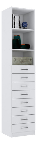 Módulo Closet Torre Com 8 Gavetas + 3 Prateleiras M378.b Cor Branco