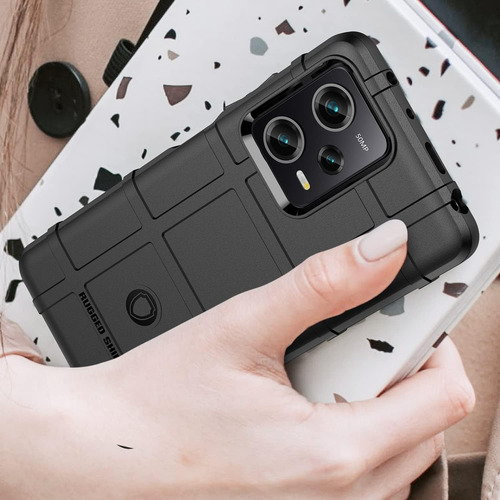 Funda Delgada Para Poco X5 Pro/redmi Note 12 Pro 5g Rugged Shield Con Protección De Cámara Y A Prueba De Golpes De Grado Militar