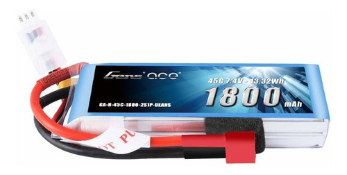 Bateria Lipo 7.4v 1800mah 45c 2s T Plug Gens Ace