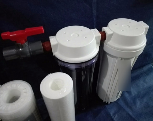 Imagen 1 de 6 de Filtro De Agua Doble Carbon Activado Y Sedimentos 1/2