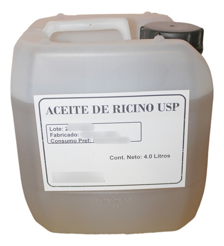 Aceite De Ricino Usp Garrafa 4 Litros
