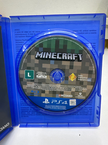 Minecraft Ps4 (jogo Físico) (Usado)