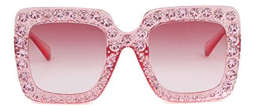 Ade Wu Gafas De Sol Cuadradas De Gran Tamaño Con Diamantes D