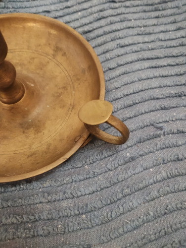 Antigua Palmatoria De Mano Realizado En Bronce Macizo (Usado)