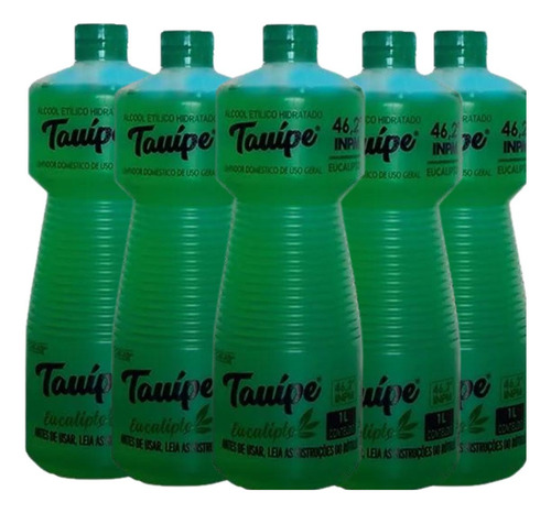 Limpador Tauipe alcool perfumado eucalipto eucalipto em garrafa5 unidades