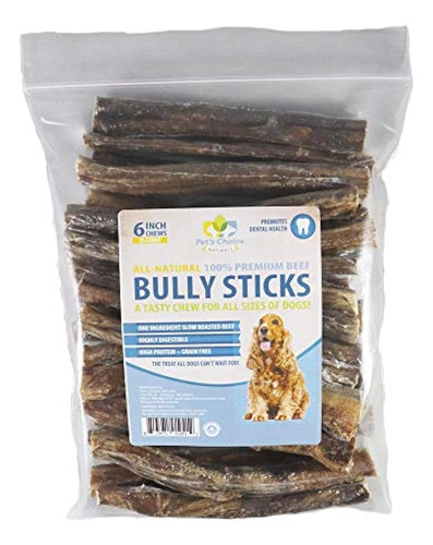 Mascotas Elección Farmacia Bully Pizzle 6 Pulgadas 25 Pk