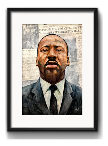 Cuadro Martin Luther King Arte Decoracion Con Paspartú