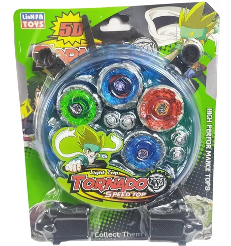 Kit 4 Beyblade Lançador Brinquedo Pião Led Arena Metal Luz - Carrefour