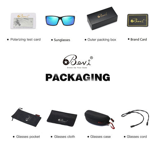 Bevi - Gafas De Sol Deportivas Polarizadas Irrompibles Marco