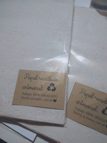 X5 Hojas A4 Papel Reciclado Artesanal Ecológico. Imprimible