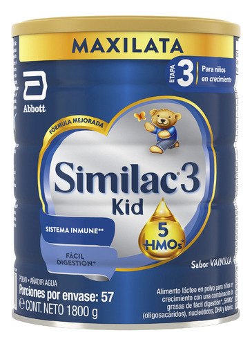 Similac 3 Fórmula Infantil En Polvo 1800g Vainilla