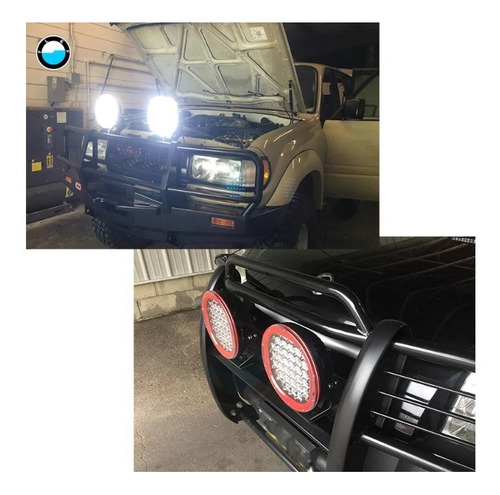 Imagen 4 de 7 de Faro Led Tipo Arb 185w 9 Pulgadas Rusticos Y 4x4 Rojo