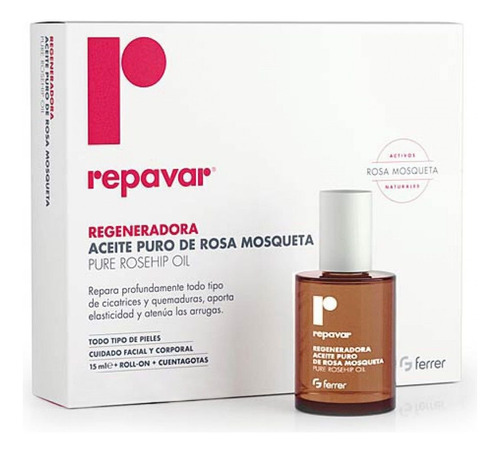 Repavar 100% Puro Aceite De Rosa Mosqueta 15ml Aceite Rosa M