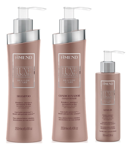 Amend Luxe Creations Blond Care Shampoo E Cond E Leave-in
