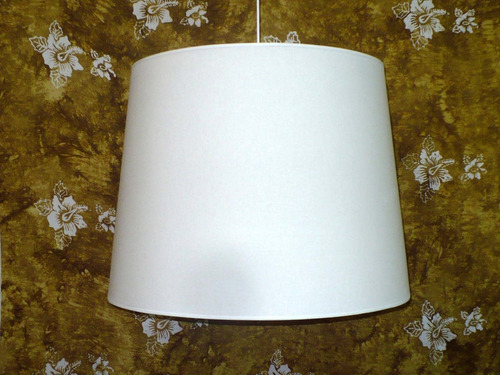 Lámpara Colgante En Tela Blanco 50-60/45 Cm Alt   