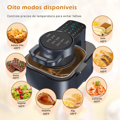 Fritadeira Airfryer Elétrica Sem Óleo Ar Coibeu Display Touc
