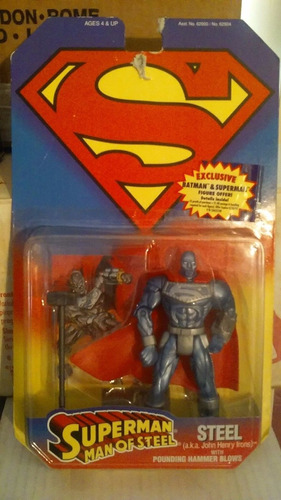 Figura Superman: Man Of Steel - Steel Kenner 1995 Batman Dc