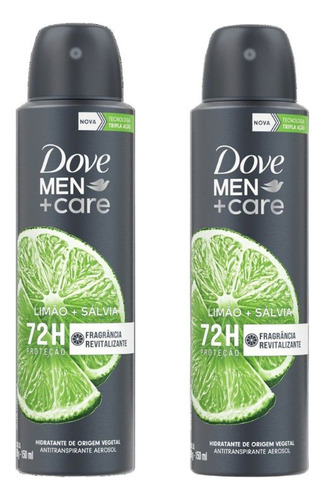 Desodorante Aero Dove 150ml Masc Limao E Salvia - Kit C/ 2un