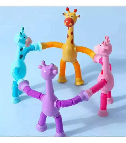 Girafa Com Led E Ventosa Brinquedo Infantil