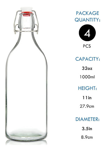 Yeboda 32oz Swing Top Botellas - Botella De Cerveza De...