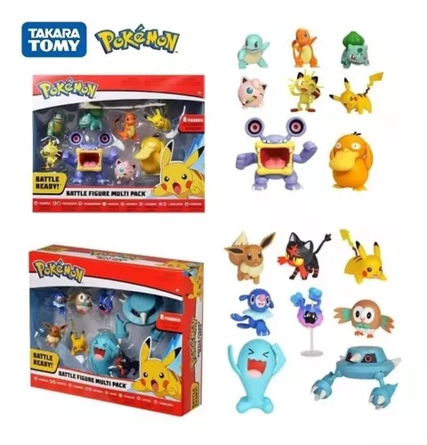 Conjunto de Figuras - Pokémon - 8 Bonecos - Battle Figure Multi